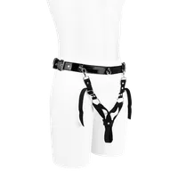 Gürtel in Lackoptik mit abnehmbaren Peniskäfig Gürtel in Lackoptik mit abnehmbaren Peniskäfig