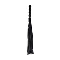 Lederpeitsche mit Dildo-Holzgriff, schwarz Lederpeitsche mit Dildo-Holzgriff, schwarz