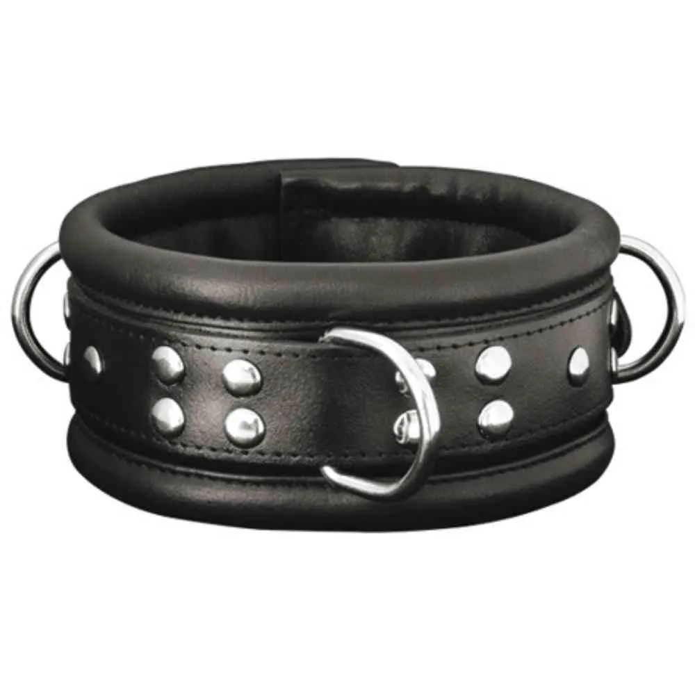 Breite Leder-Halsfessel mit Nieten Breite Leder-Halsfessel mit Nieten