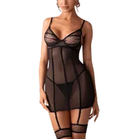 Straps-Negligé mit Beinbänder Straps-Negligé mit Beinbänder