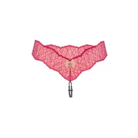 Bracli - Sydney Dark Doppelperlen-Tanga Rot - Luxus-Dessous Größe M Bracli - Sydney Dark Doppelperlen-Tanga Rot - Luxus-Dessous Größe M