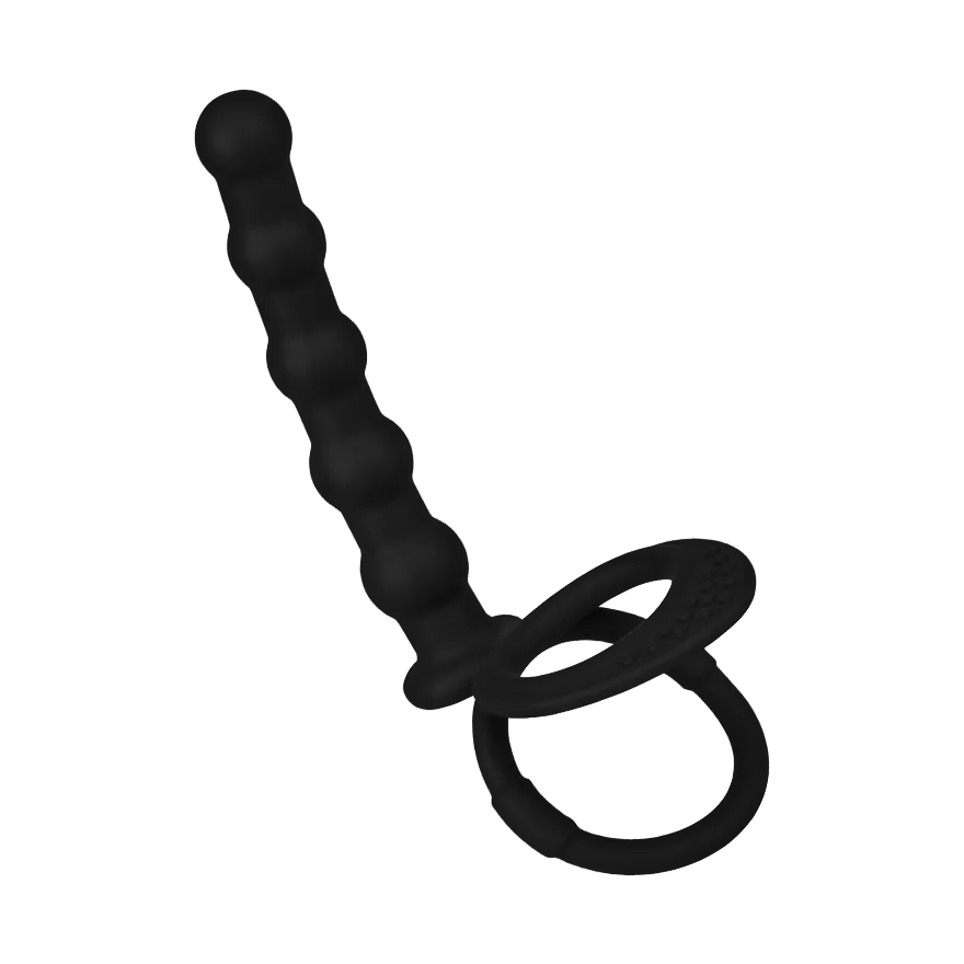 Analkette mit Penis- und Hodering, 19 cm Analkette mit Penis- und Hodering, 19 cm