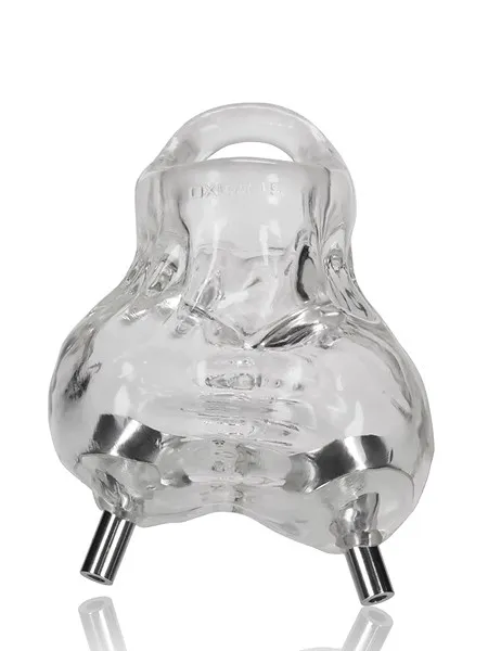 Nutter Electro Ball Sling: Hodenhülle mit Elektrokontakten, transparent Nutter Electro Ball Sling: Hodenhülle mit Elektrokontakten, transparent
