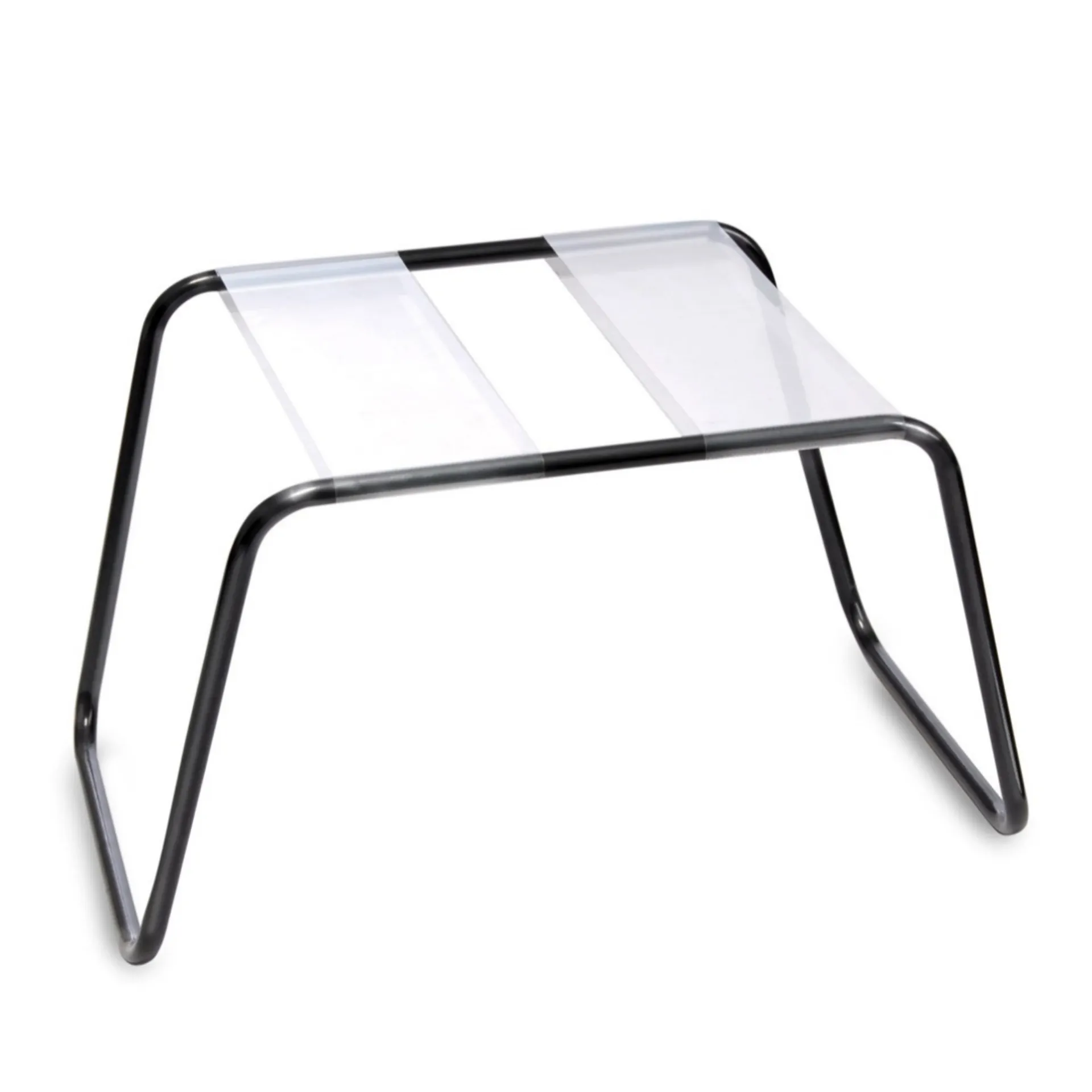 Federnder Sexhocker mit transparenter Sitzfläche Federnder Sexhocker mit transparenter Sitzfläche