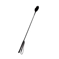 Gerte mit Leder-Handspitze, schwarz Gerte mit Leder-Handspitze, schwarz