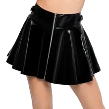 Minirock aus Lack mit Reißverschluss Minirock aus Lack mit Reißverschluss