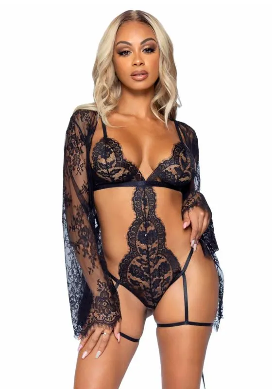 Leg Avenue »All Romance« Body & Kimono Set – Bild 4