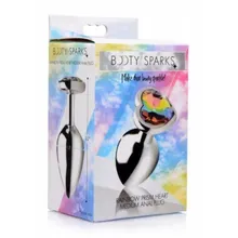 Booty Sparks - Rainbow Heart Butt Plug - Mittel