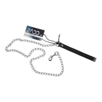 Leine aus Metall mit Handschlaufe aus Leder Leine aus Metall mit Handschlaufe aus Leder