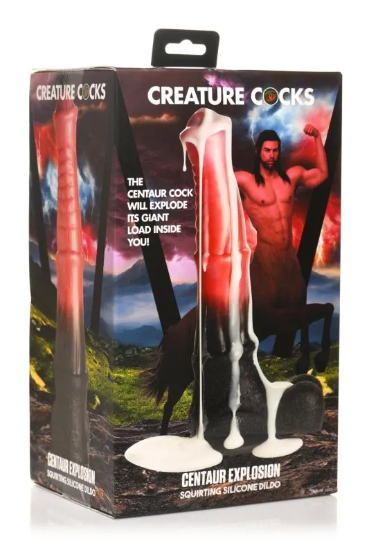 Creature Cocks - Zentauren-Explosions-Spritzender Silikon-Dildo - Schwarz/Rot – Bild 3