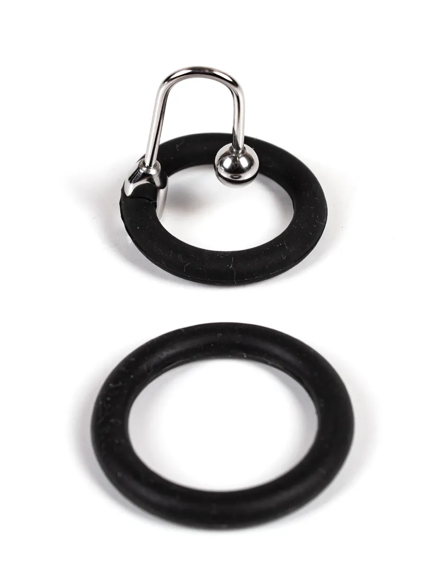 Black Label Cum Stopper: Spermastopper mit 2 Silikonringen (25mm, 30mm) Black Label Cum Stopper: Spermastopper mit 2 Silikonringen (25mm, 30mm)