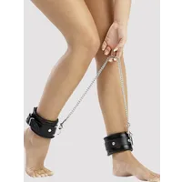 Leder-Fußfesseln gepolstert, schwarz Leder-Fußfesseln gepolstert, schwarz