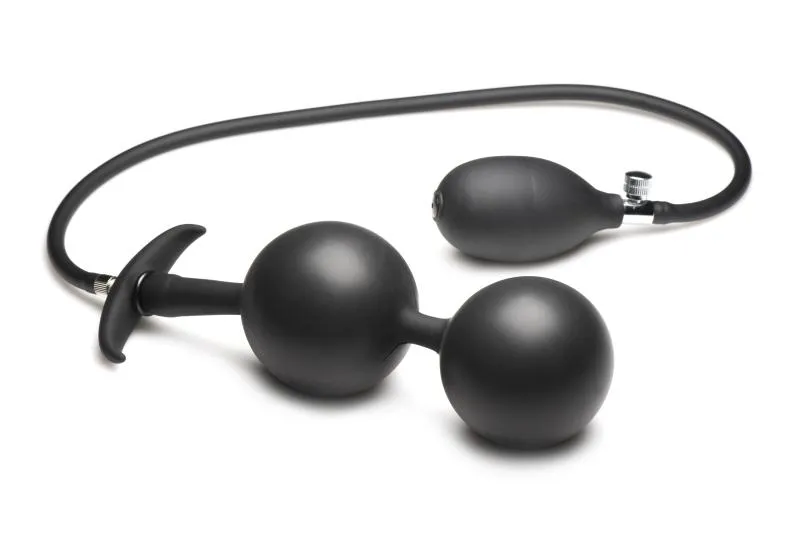 Aufblasbarer Silikon-Analplug - Schwarz Aufblasbarer Silikon-Analplug - Schwarz