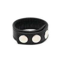 Leder-Penisring mit Druckknöpfen, schwarz Leder-Penisring mit Druckknöpfen, schwarz