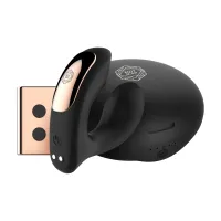 Rosy Gold – Tragbarer Vibrator mit Luxus Ladeetui – Schwarz Rosy Gold – Tragbarer Vibrator mit Luxus Ladeetui – Schwarz