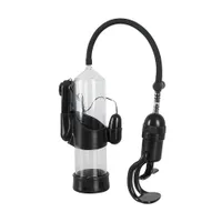 Mister Boner Vibrating Power Pump: Penispumpe, schwarz/transparent Mister Boner Vibrating Power Pump: Penispumpe, schwarz/transparent