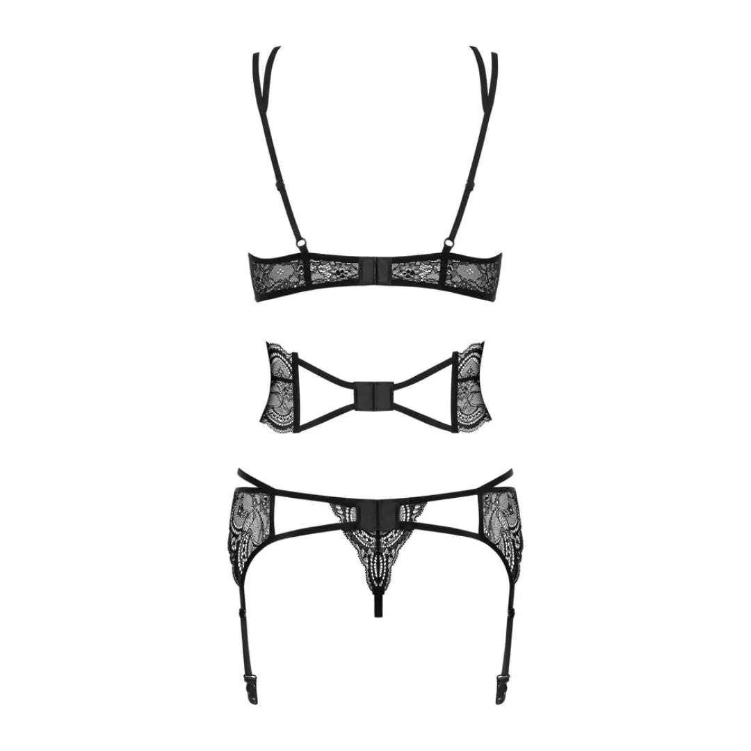 4-teiliges Straps-Set „Frivolla“ aus Spitze – Bild 5