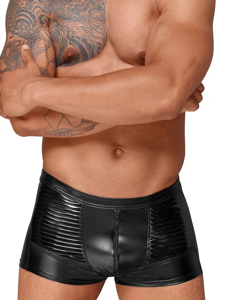 Noir Handmade: Wetlook-Zippant H054, schwarz (L) Noir Handmade: Wetlook-Zippant H054, schwarz (L)