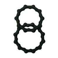 Malesation Bead Ring Set: Penisringe-Set, schwarz Malesation Bead Ring Set: Penisringe-Set, schwarz