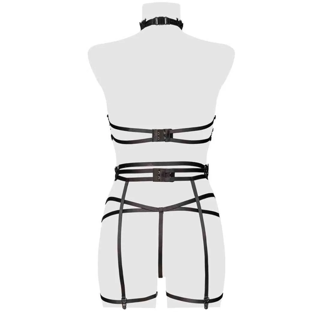3-tlg.Set aus Bra, String, Strapsgürtel – Bild 5