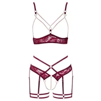 Ouvert-Set mit BH und Straps-Slip Ouvert-Set mit BH und Straps-Slip