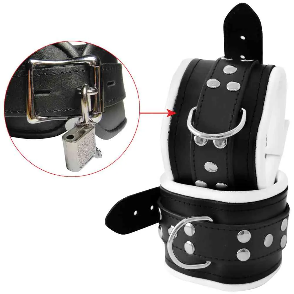 Breite Leder-Fußfessel abschließbar – Bild 4