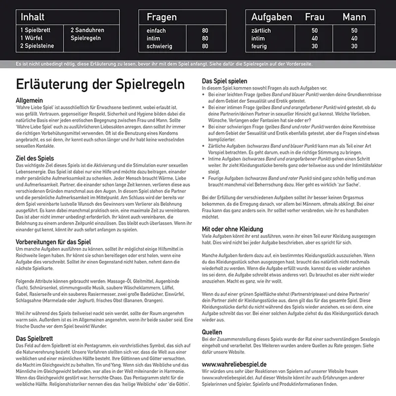 Tease & Please »Wahre Liebe Classic Edition« Spiel (deutsch) – Bild 5