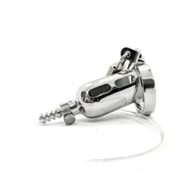 Black Label Stainless Steel The Tap: Edelstahl-Peniskäfig mit Schlauch Black Label Stainless Steel The Tap: Edelstahl-Peniskäfig mit Schlauch