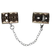 Handschellen mit schwarzer Spitze Handschellen mit schwarzer Spitze