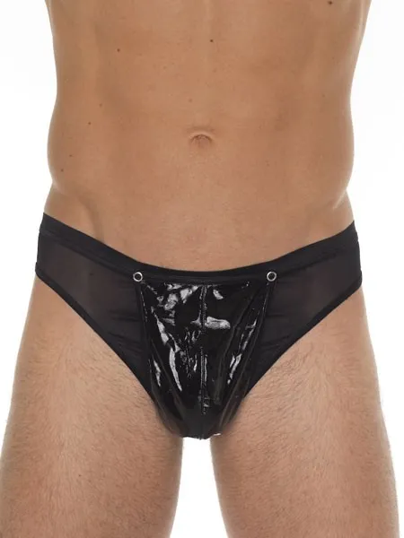 String mit Lackfront, schwarz (One Size) String mit Lackfront, schwarz (One Size)