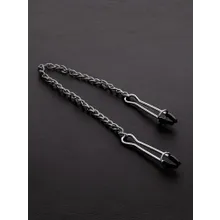Triune Tweezer Clamps: Edelstahl-Nippelklemmen mit Kette Triune Tweezer Clamps: Edelstahl-Nippelklemmen mit Kette