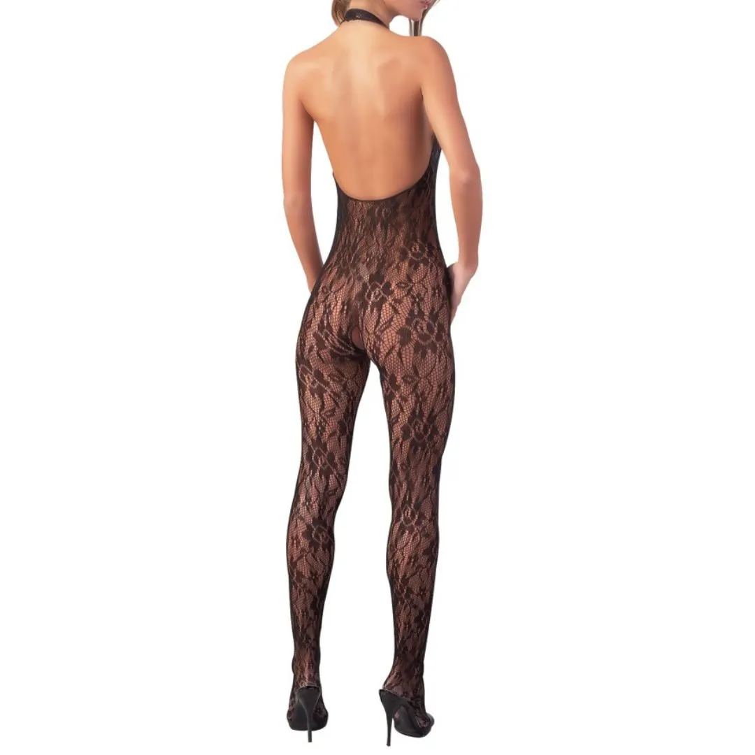 Spitzen-Catsuit Ouvert mit Perlen-Detail – Bild 3