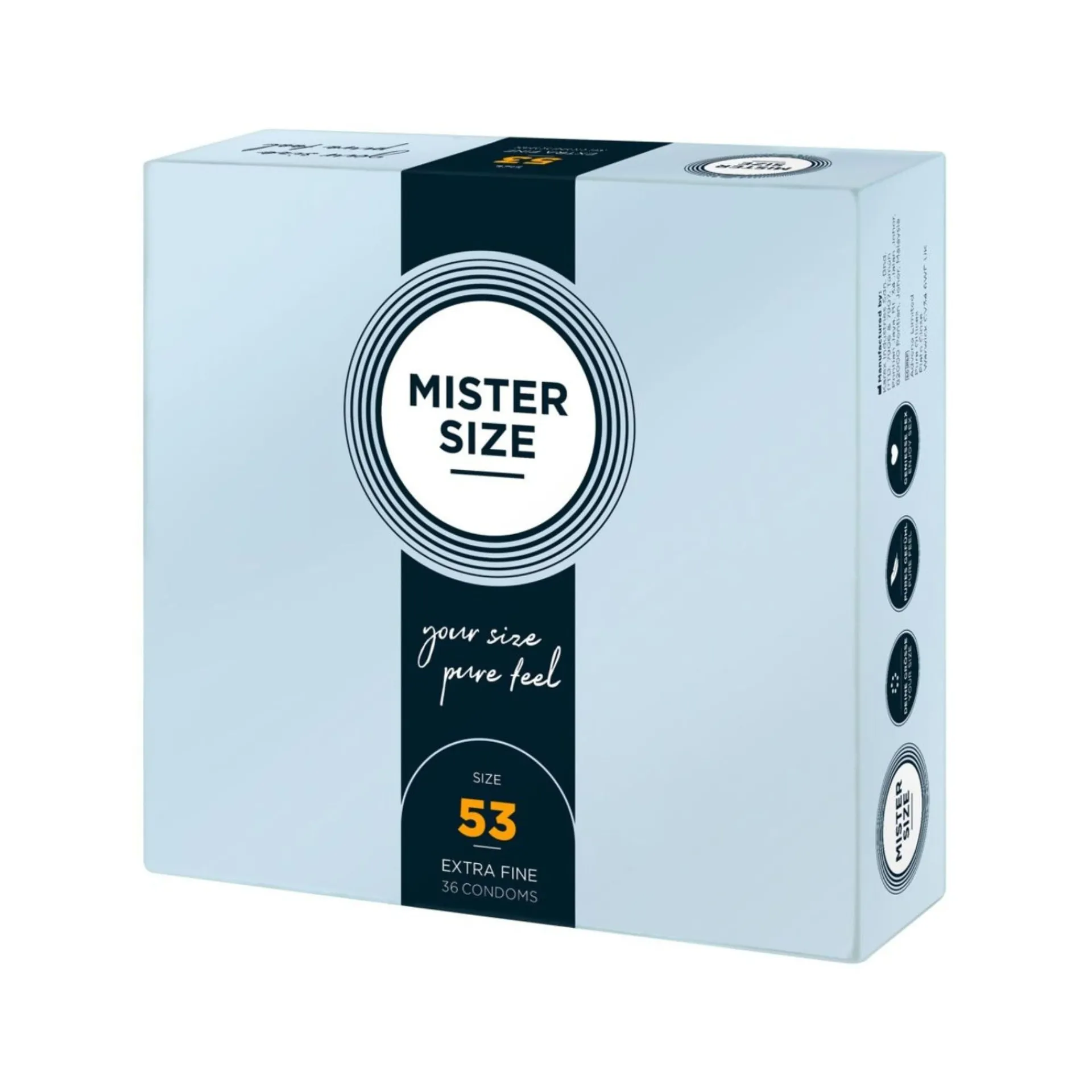 Kondome „53 mm“, transparent, hauchdünn, feucht – Bild 3