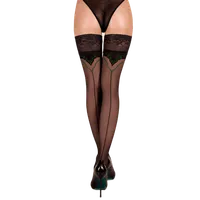 transparente halterlose Stockings schwarz grün transparente halterlose Stockings schwarz grün