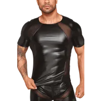 Wetlook Shirt mit transparentem Netz Wetlook Shirt mit transparentem Netz
