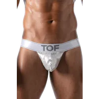 Herren Stringless Tanga weiß silber Herren Stringless Tanga weiß silber