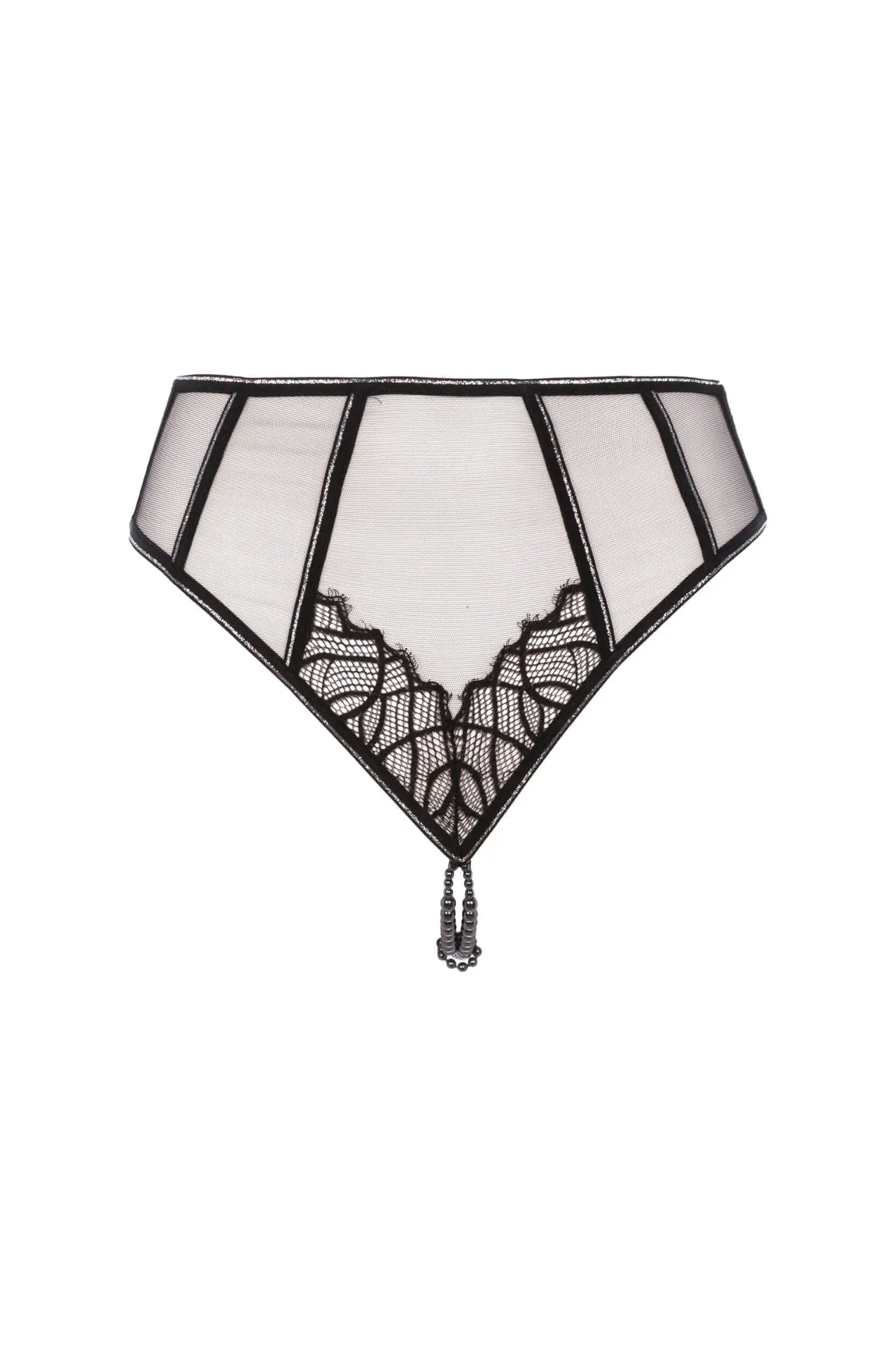 Bracli - Manhattan High Waisted - Luxuriöse Perlenstring-Dessous Größe L Bracli - Manhattan High Waisted - Luxuriöse Perlenstring-Dessous Größe L