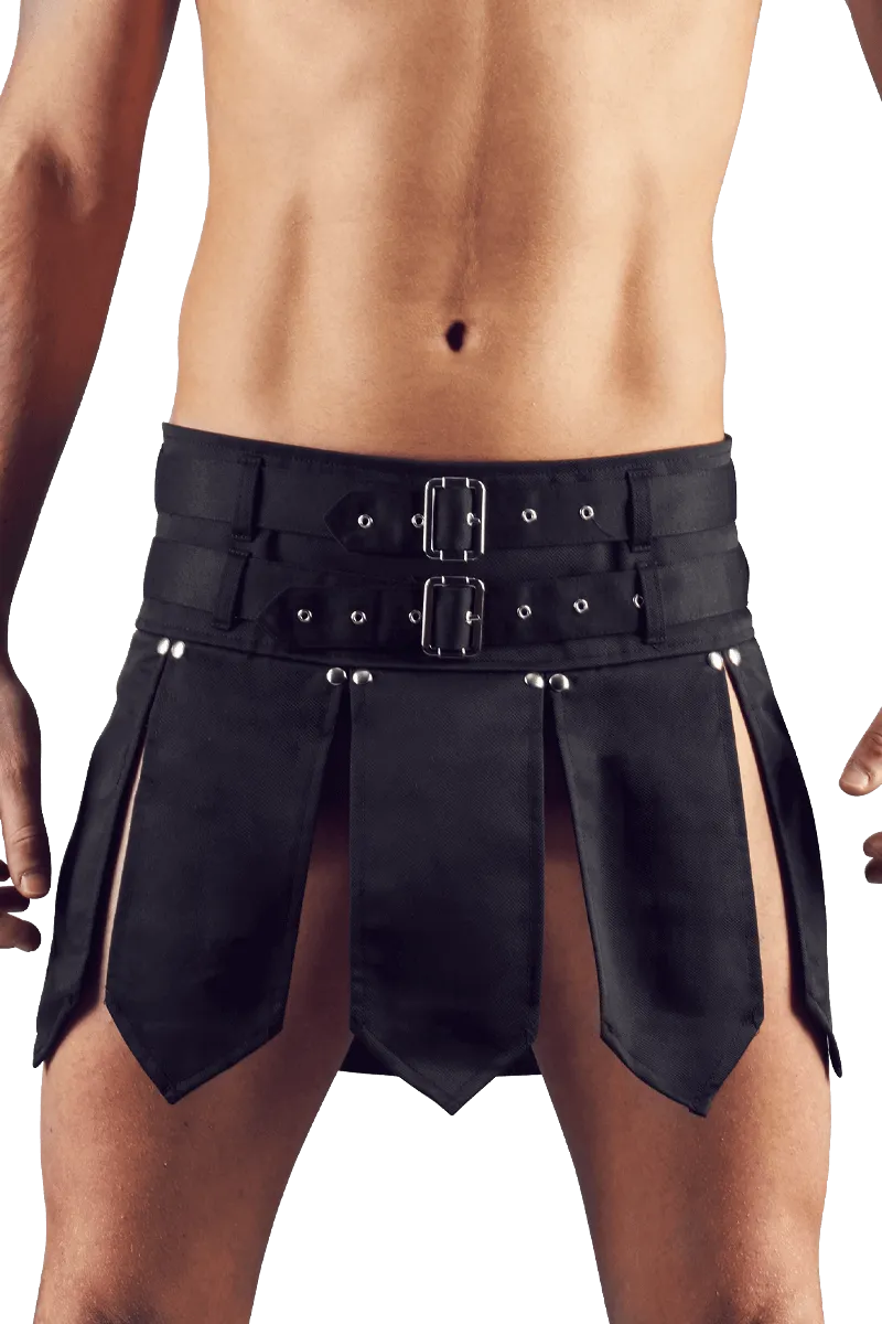 schwarzer Rock mit Gürteln schwarzer Rock mit Gürteln