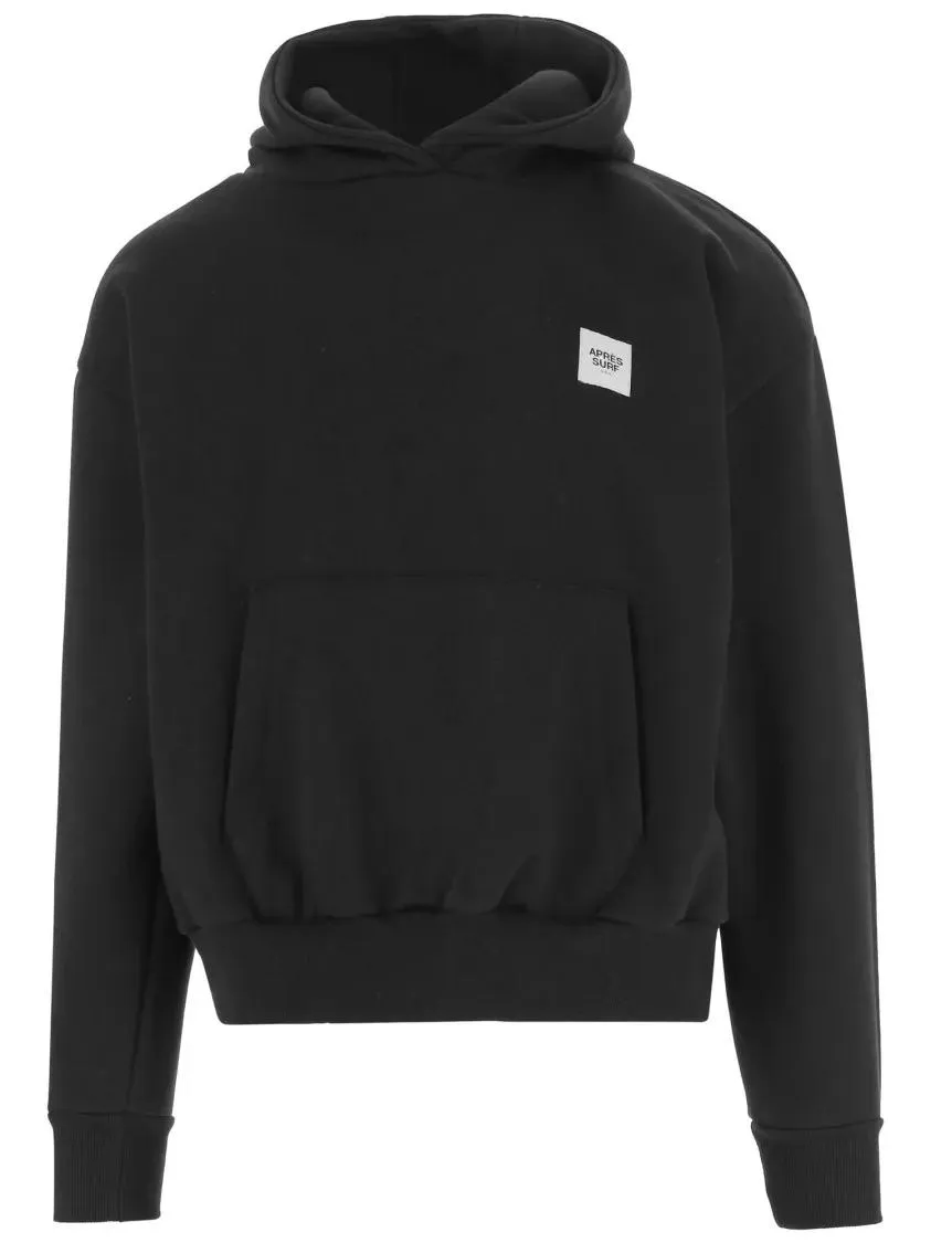 APRÈS SURF - Hooded Black Sweatshirt With Contrasting Logo And - Größe XL - schwarz APRÈS SURF - Hooded Black Sweatshirt With Contrasting Logo And - Größe XL - schwarz