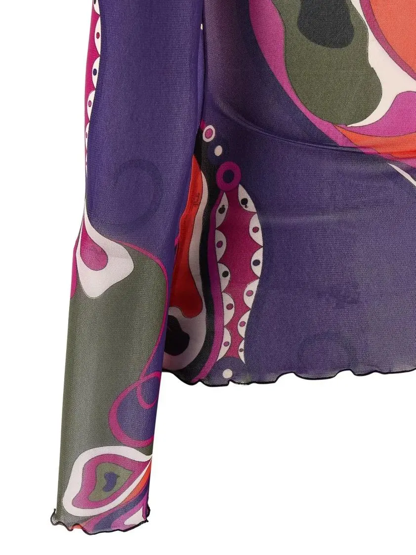 Emilio Pucci - Tulle Sweater - Größe 44 - pink – Bild 2