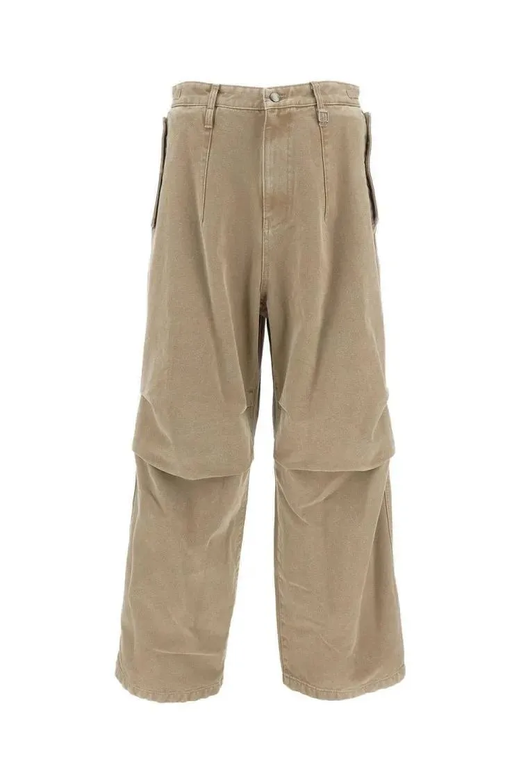 Wooyoungmi - Relaxed Fit Cotton Wide-Leg Trousers - Größe 48 - beige Wooyoungmi - Relaxed Fit Cotton Wide-Leg Trousers - Größe 48 - beige