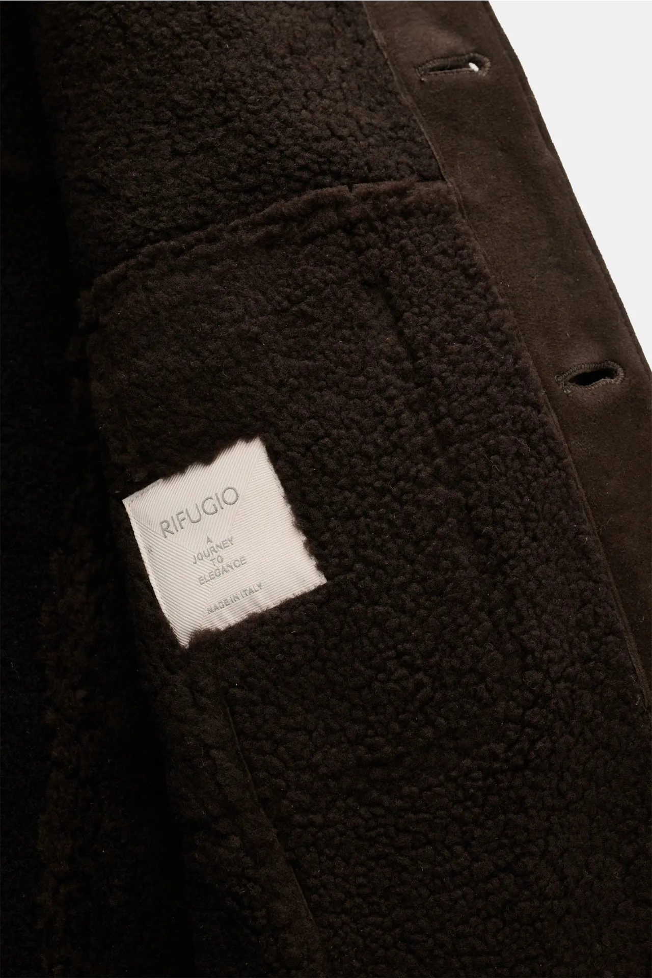 Rifugio - Herren - Lammfelljacke dunkelbraun – Bild 6