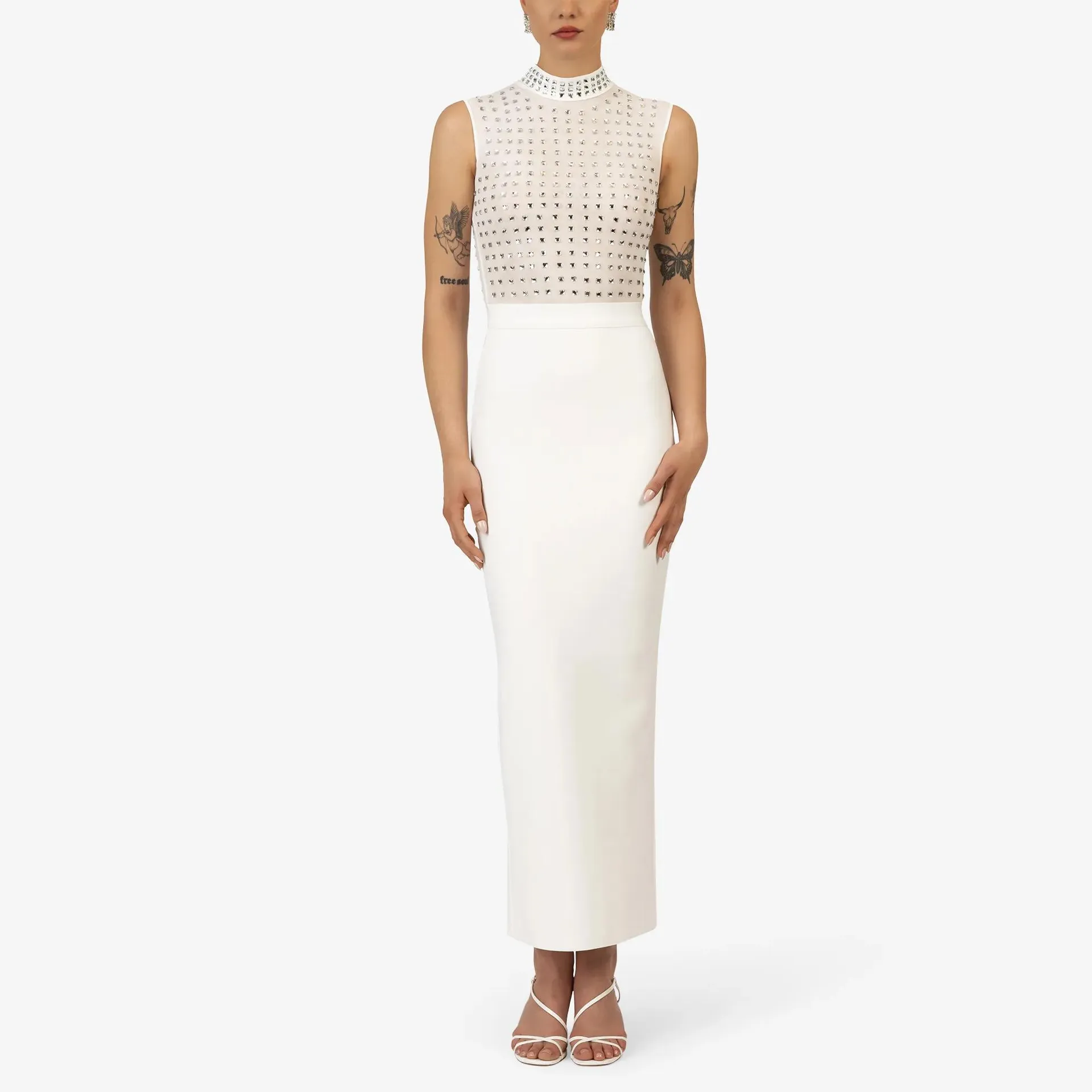 Kraimod - Bandagekleid - Größe 42 - weiß – Bild 4