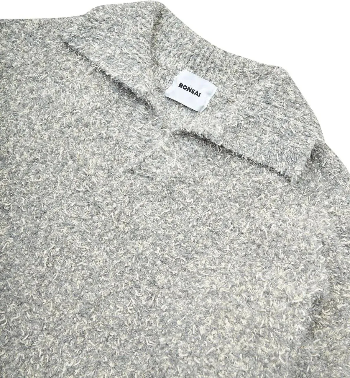 Bonsai - "Vrille" Sweater In Gray Cotton Blend Bouclé Effe - Größe S - grau – Bild 2