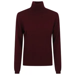 Allude - High-Neck Fitted Cashmere Sweater In Deep Burgundy - Größe L - rot Allude - High-Neck Fitted Cashmere Sweater In Deep Burgundy - Größe L - rot