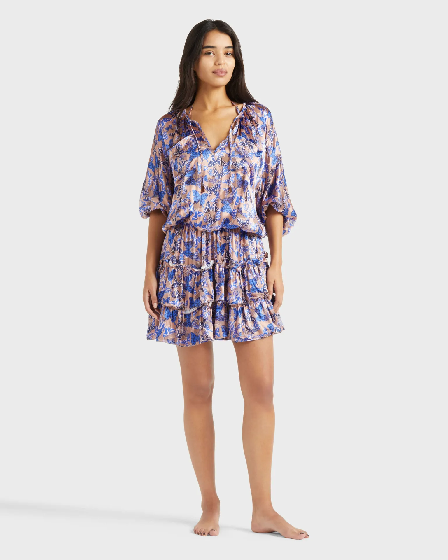 Vilebrequin - Disco Butterfly Kleid Aus Viskose Und Seide Für Damen - Kleid - Lauriane - Rosa - Größe XL – Bild 3