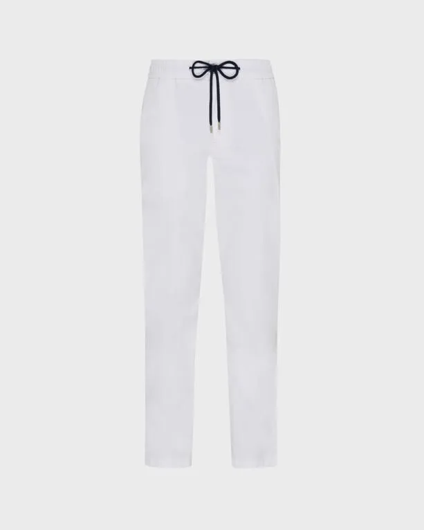 Vilebrequin - Hose Aus Tencel-satin Mit Elastischem Bund Für Herren - Jeanshose - Clemence - Weiss - Größe 40 Vilebrequin - Hose Aus Tencel-satin Mit Elastischem Bund Für Herren - Jeanshose - Clemence - Weiss - Größe 40