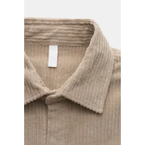 04651/ A trip in a bag - Herren - Cord-Overshirt %27Oyster%27 beige