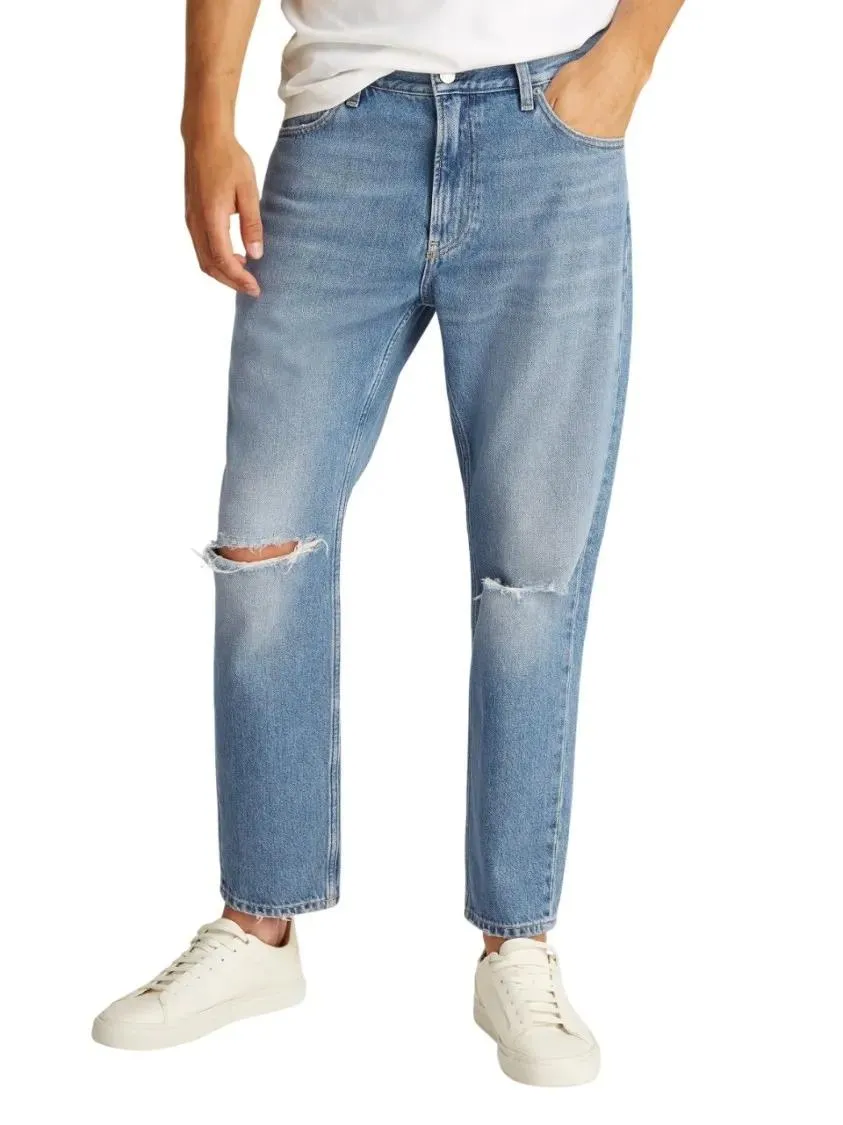 Calvin Klein - High-Waisted Relaxed Fit Jeans - Größe 28 - blau – Bild 4