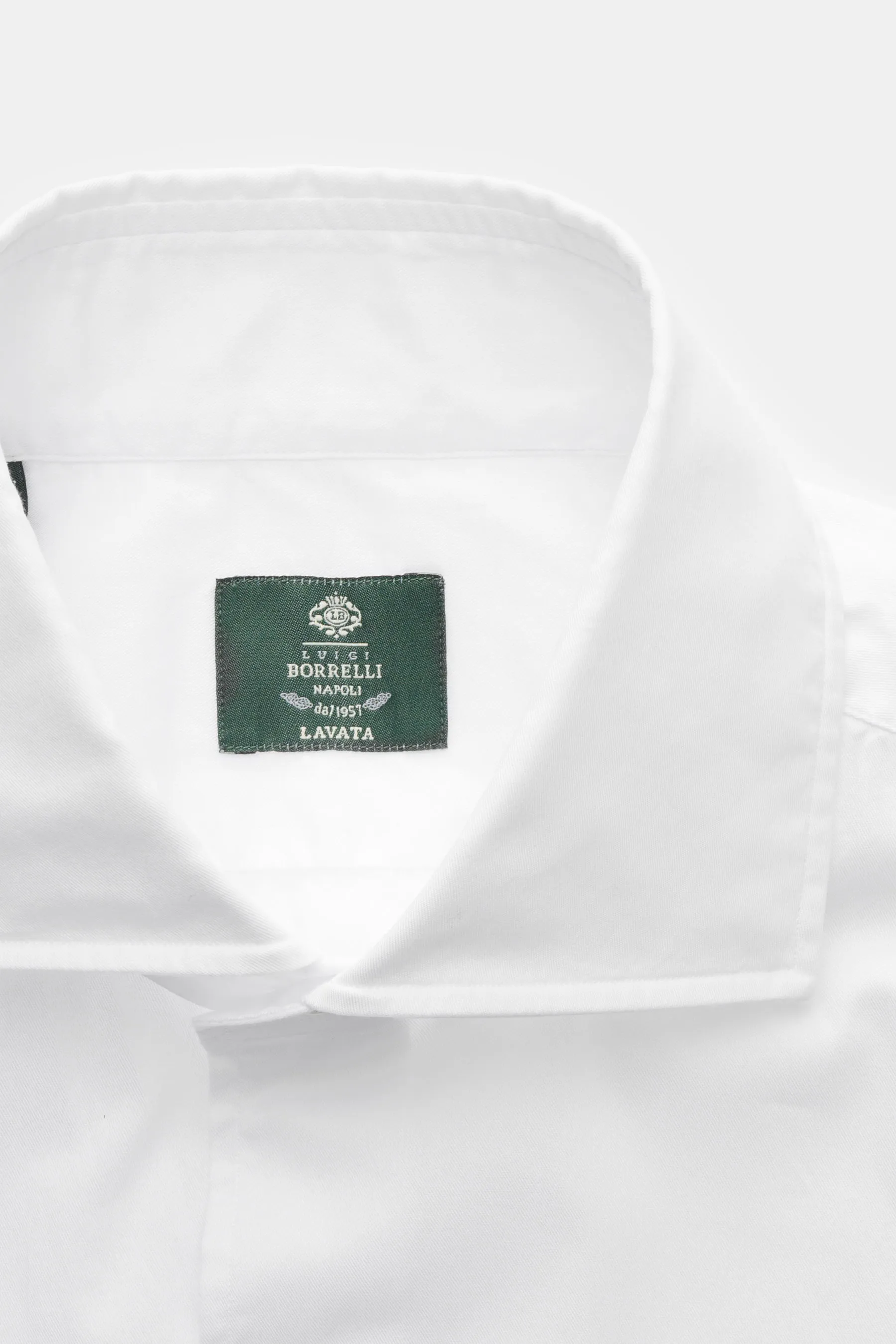 Borrelli - Herren - Casual Hemd 'Ettore' Haifisch-Kragen weiß – Bild 2